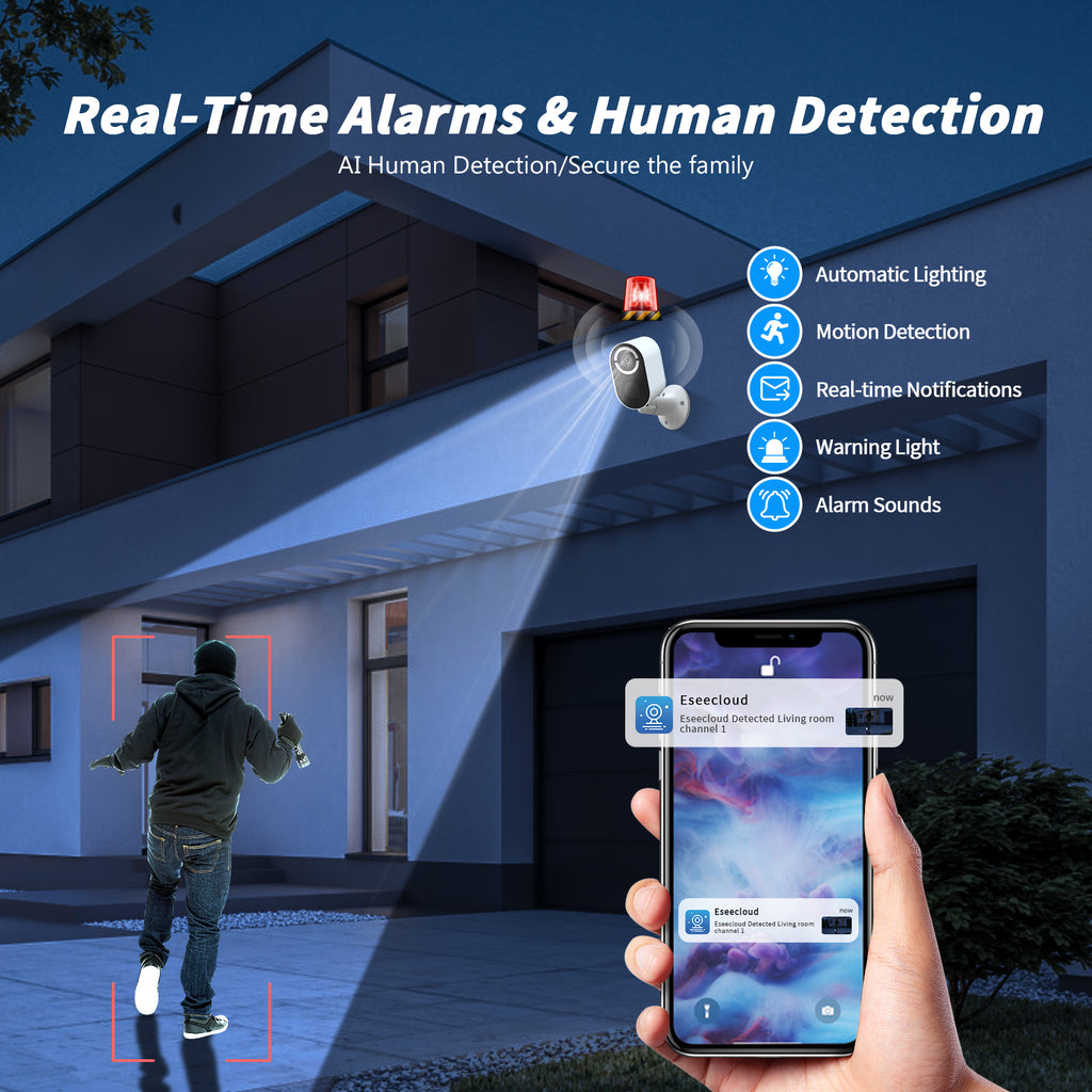 Solar WiFi Security Camera Outdoor – Motion Detection & Night Vision